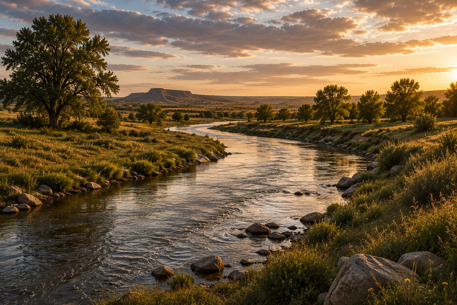The river bank